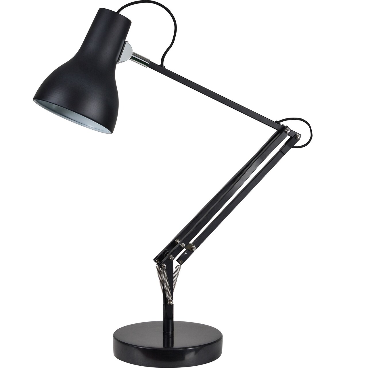 Signature Home Collection Swivel Table Lamp with Dome Shade - 26" - Matte Black